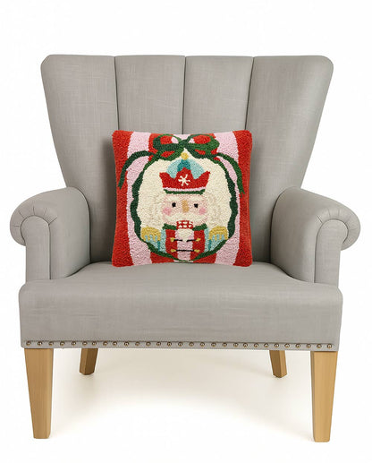 Holiday Frames Nutcracker Hook Pillow