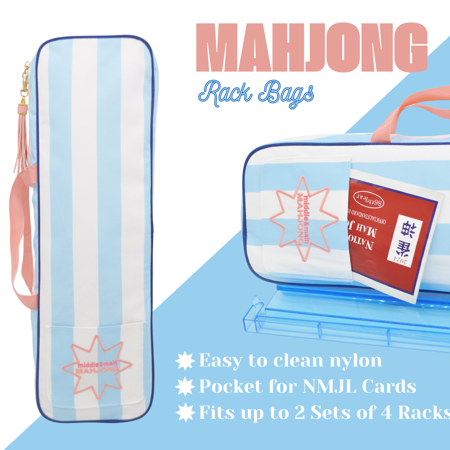 Traveling Tiles Mahjong Rack Bag