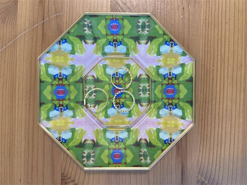 Cabana Pink Decoupage Glass Plate