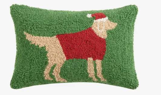 Christmas Golden Retriever Pillow