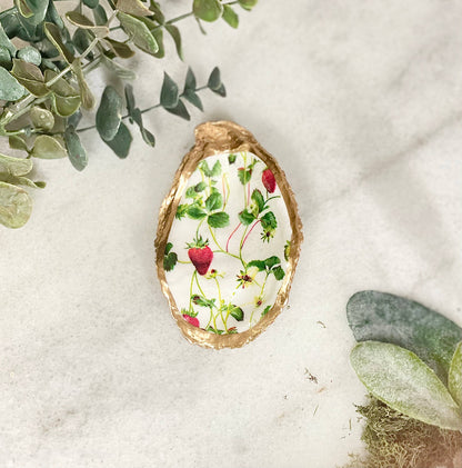 Strawberry Fields Oyster Trinket Dish