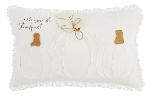 Lumbar White Pumpkin Pillow