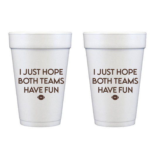 Both Teams Have Fun Styrofoam Cup 10 Ct