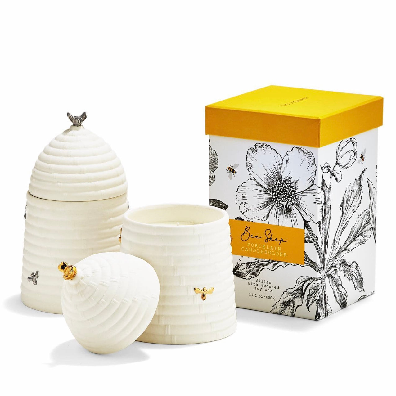 Bee Skep Candle - Gold Bee/Wild Honey