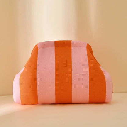 Stripe Design Clutch Bag