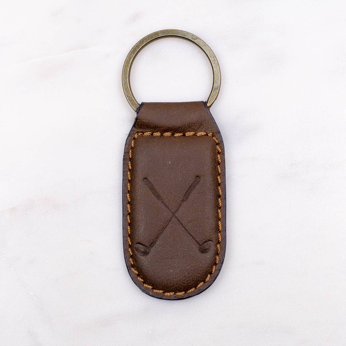 Golf Leather Keychain