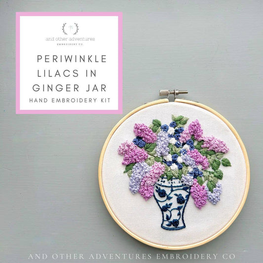 Embroidery Kit - Periwinkle Lilacs