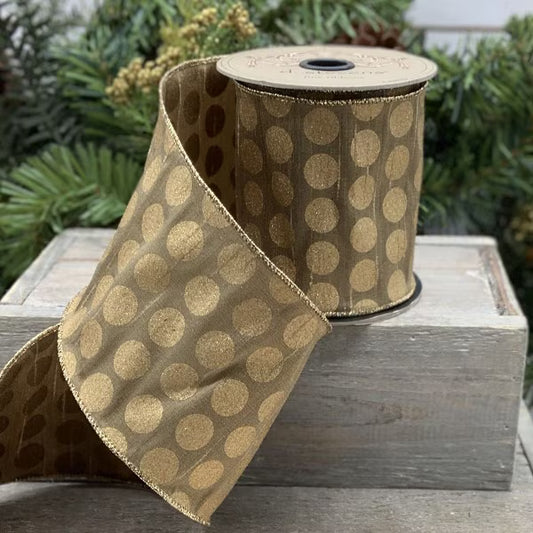Faux Dupion, Gold Dots