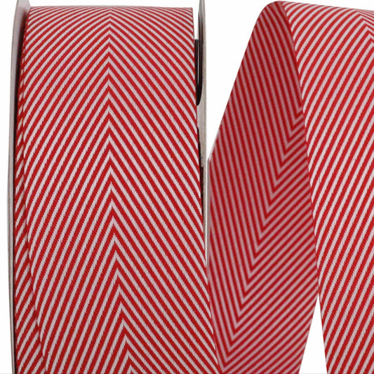 Herringbone Candy Cane Ribbon