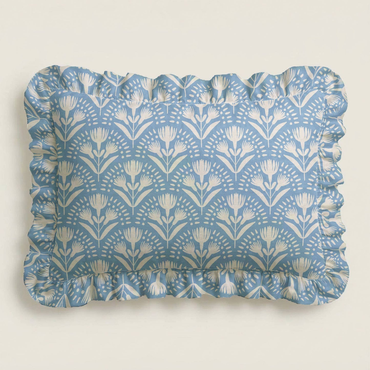 Serena Floral Ruffled Pillow