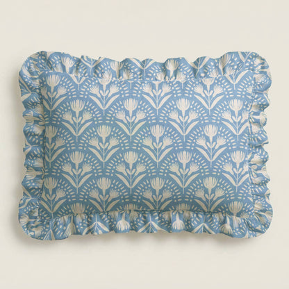 Serena Floral Ruffled Pillow