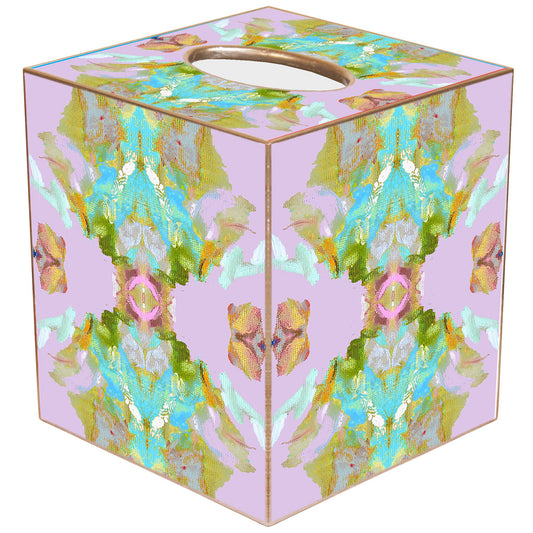 Stained Glass Lavender Tissue Box