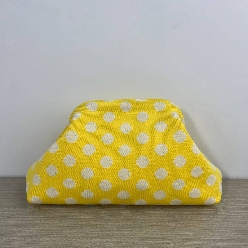 Dot Woven Clutch Purses