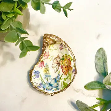 Butterly Garden Oyster Trinket Dish