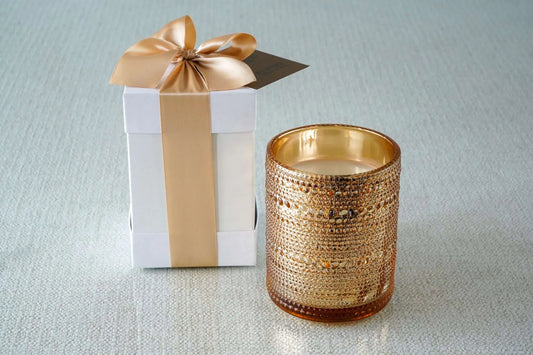 B's Knees 2 Wick Mandarin Marmalade Gold Bead