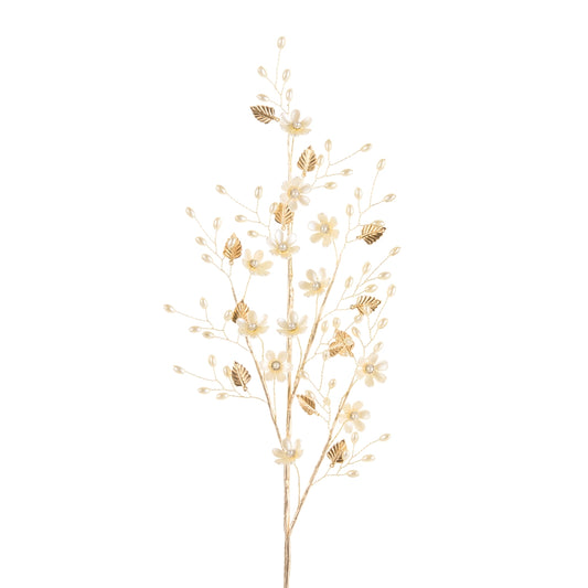 Gold And Pearl Floral Spray