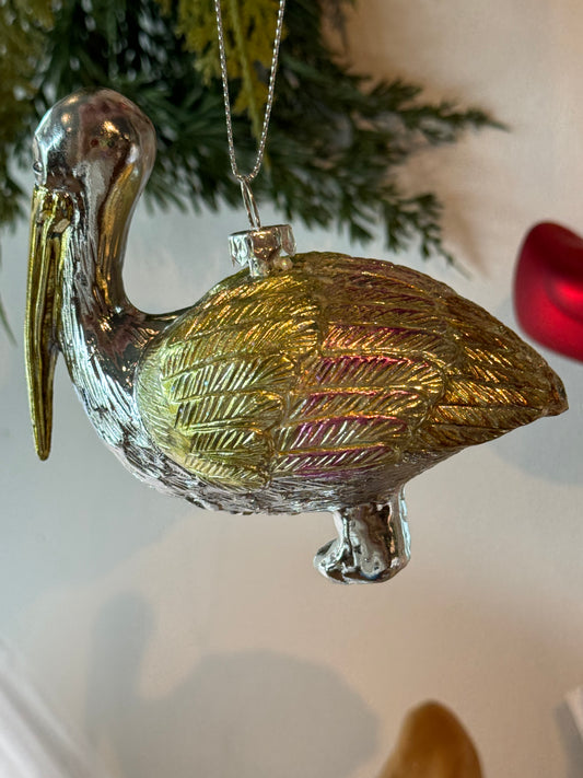 Pelican Ornament Silver