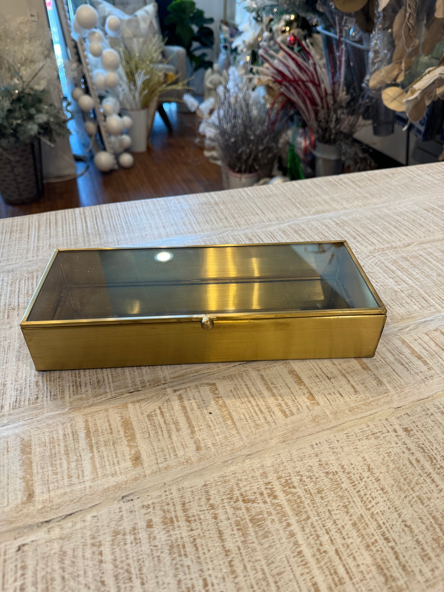 Decorative Mirrored Brass Box