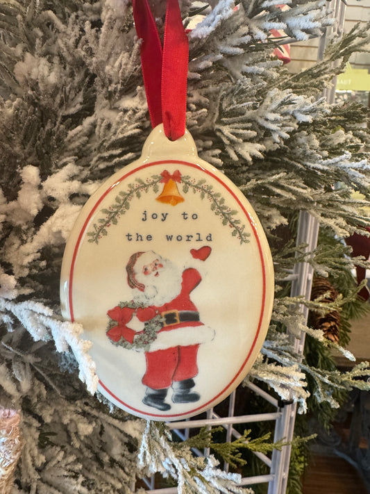 Joy Vintage Christmas Ornament