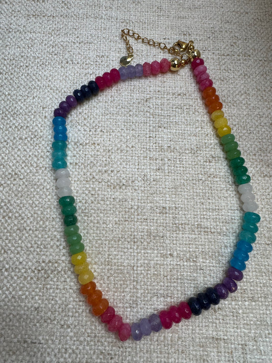 Rainbow Palermo Stone Necklace