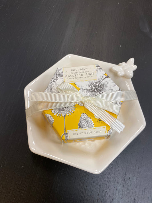 Bee Clean Honey Soap w/dish