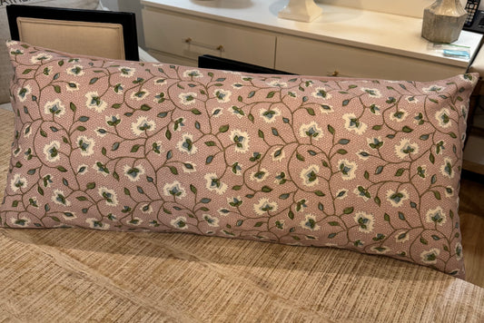 Lilac Floral Lumbar Pillow