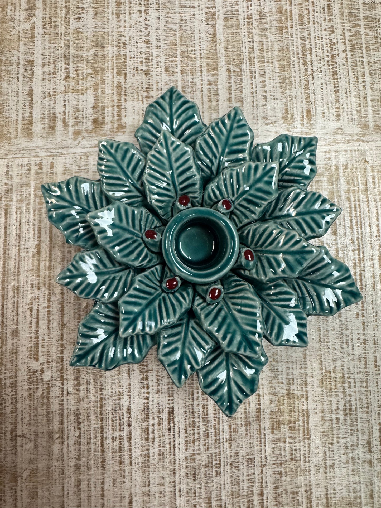 Holly Berry Taper Candleholder