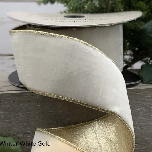 Lush Velvet Winter White, Metallic Back