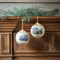 Large Blue & White Ornament
