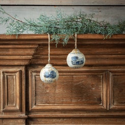 Small Blue & White Ornament