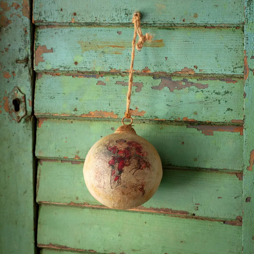 Whimsy Santa 6" Metal Ball