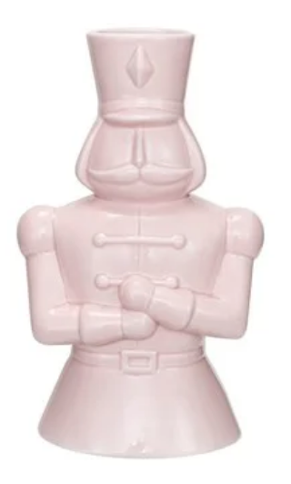 Pink Ceramic Nutcracker Vase