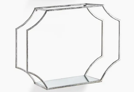 Antique Silver Mirrored Shelf