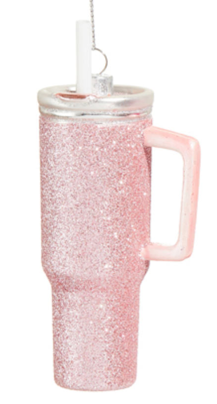 Pink Disco Tumbler Ornament - Lt Pink