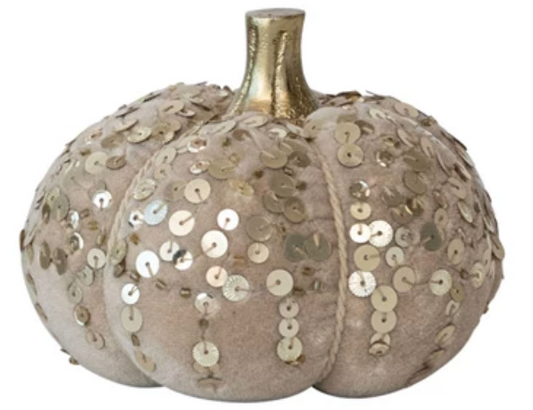 3" Sequin Boucle Pumpkin