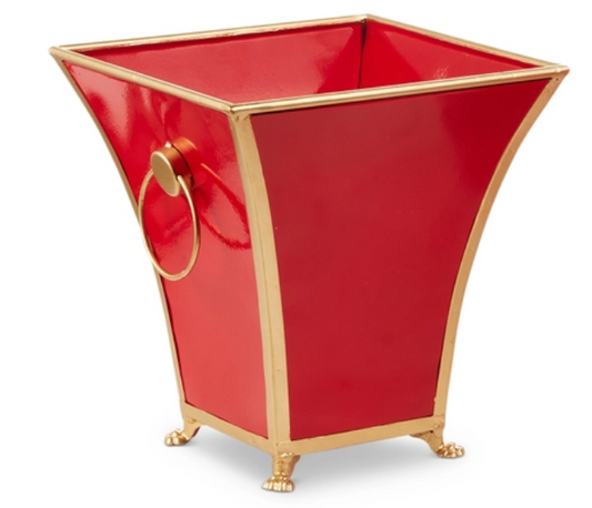 Red And Gold Cache Pot - Large
