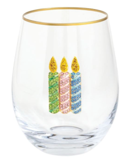 Beaded Candles Wine Glass