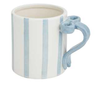 Stripe Bow Handle Mug