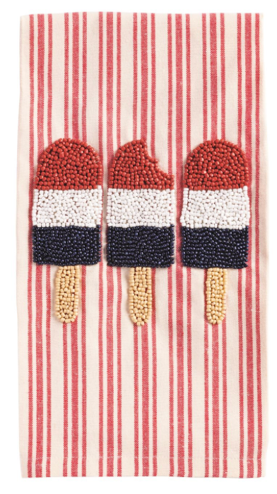 Ice Pop Beaded Americana Towel