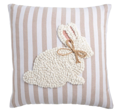 Square White Bunny Pillow