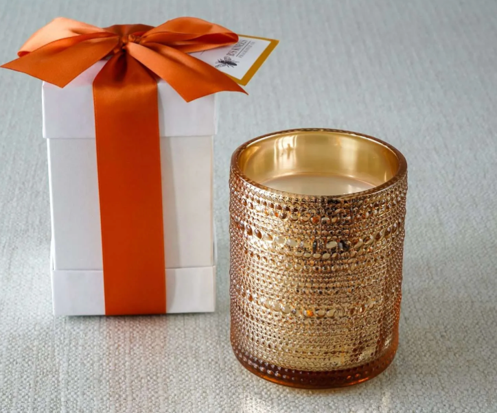 Harvest Pumpkin 2 Wick Gold Bead