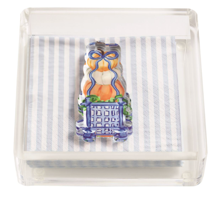 Stripe Topiary Napkin Caddy Set
