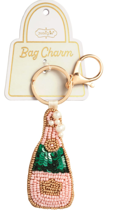 Champagne Beaded Bag Charm