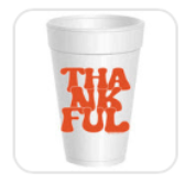 Thankful Styrofoam Cups
