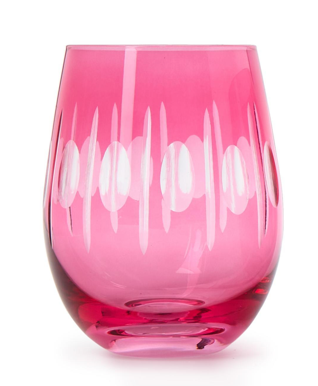 Pink Stemless Wine Glass