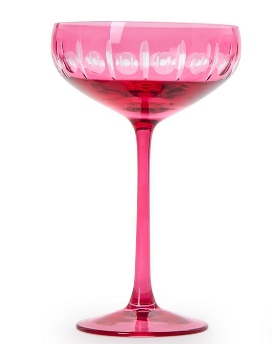 Pink Coupe Wine Glass