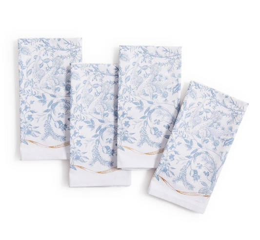S/4 Gilded Cottage Cloth Napkins