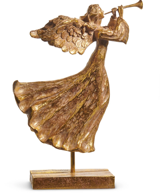 Gold Angel w/Horn
