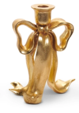 Gold Bow Candleholder - Medium