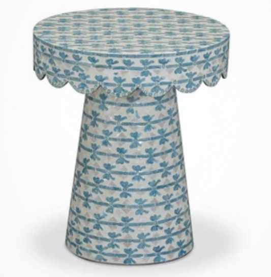 Blue Ribbon Capiz Shell Side Table